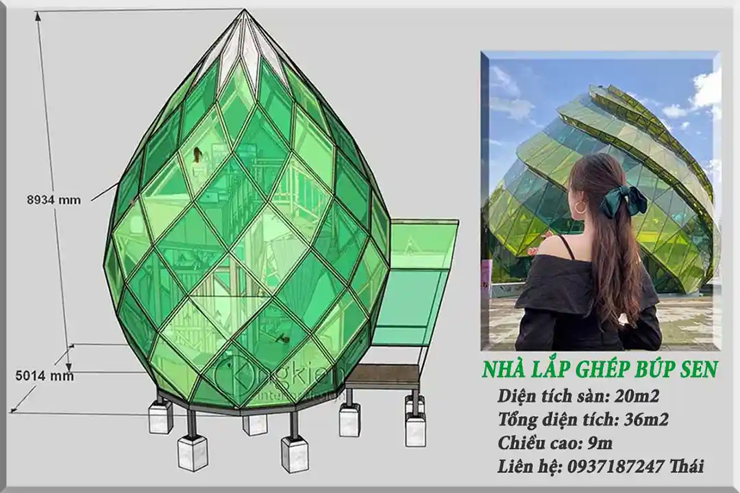 Dome House Nhà Lắp Ghép Độc Đáo 19 nhà búp sen lắp ghép